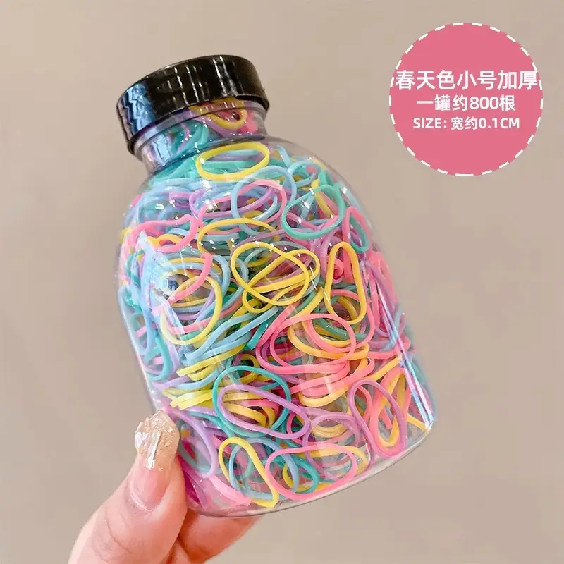 Black Disposable Rubber Bands for Girls 1000 Pack - Image 16