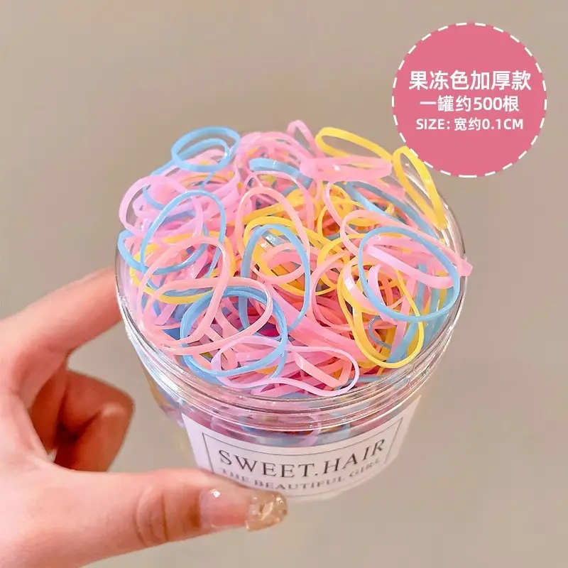 Black Disposable Rubber Bands for Girls 1000 Pack - Image 3