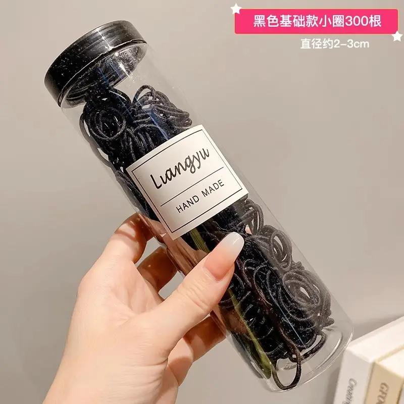 Black Disposable Rubber Bands for Girls 1000 Pack - Image 38