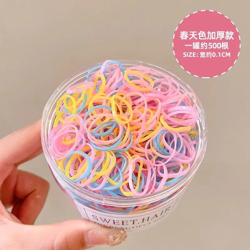 Black Disposable Rubber Bands for Girls 1000 Pack - Image 4