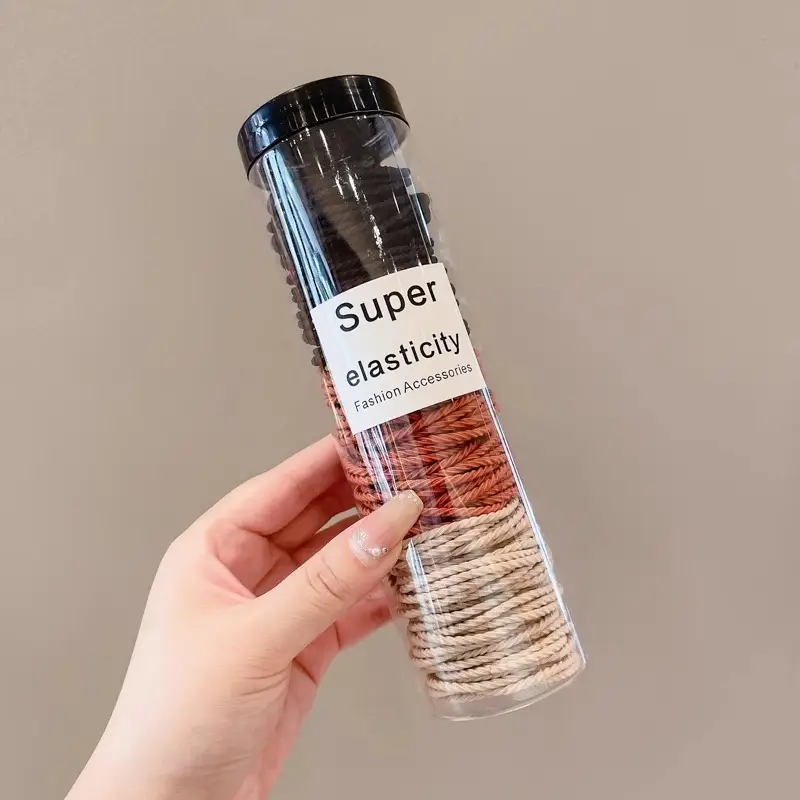 Black Disposable Rubber Bands for Girls 1000 Pack - Image 44