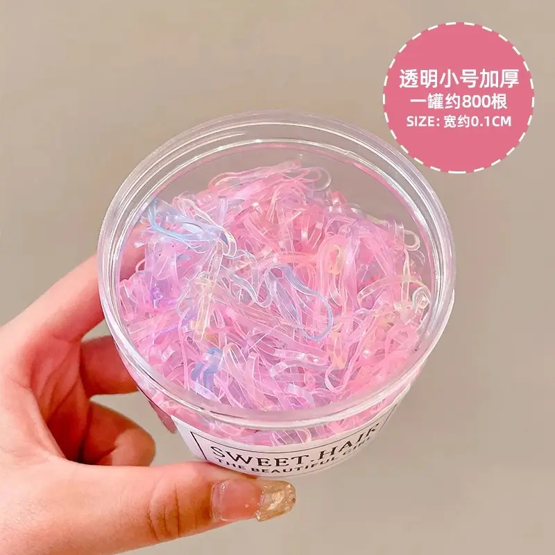 Black Disposable Rubber Bands for Girls 1000 Pack - Image 7