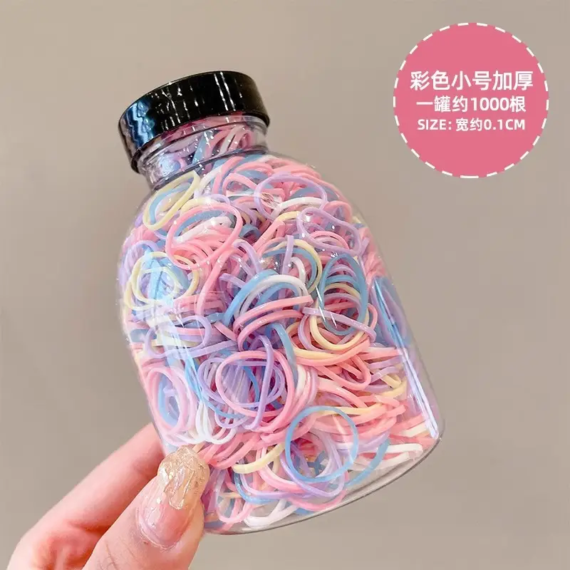 Black Disposable Rubber Bands for Girls 1000 Pack - Image 9
