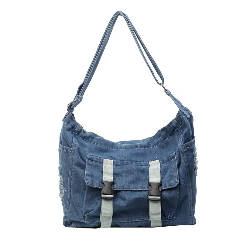 Denim Tote Bag Women Large Capacity Autumn Winter Crossbody - Image 5