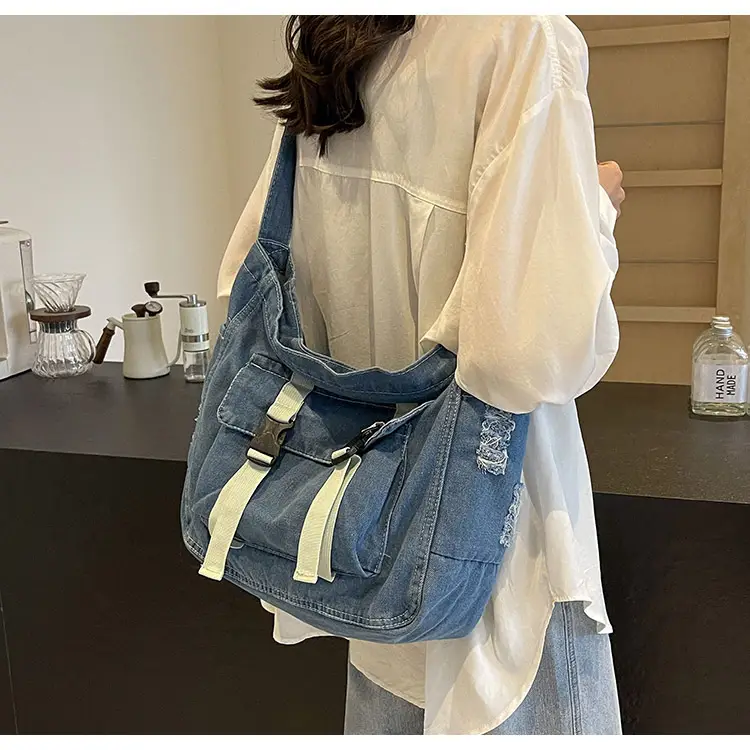 Denim Tote Bag Women Large Capacity Autumn Winter Crossbody — feature 20