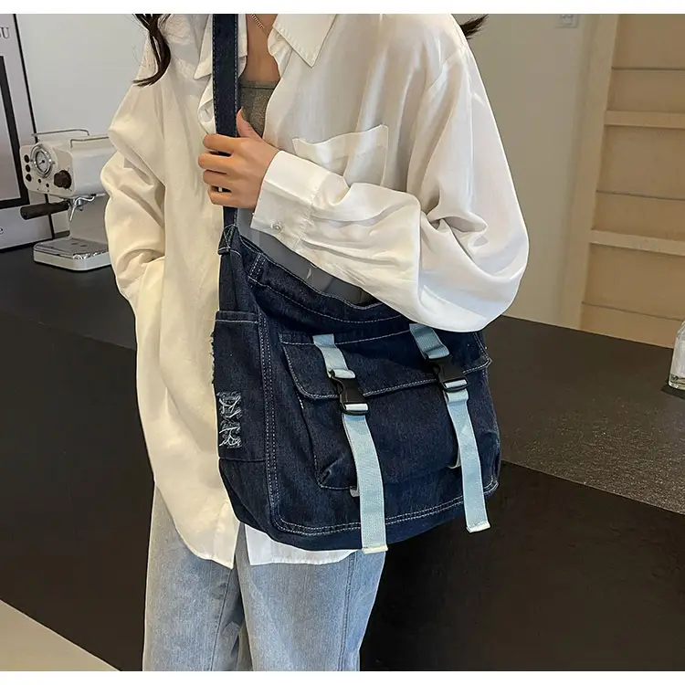 Denim Tote Bag Women Large Capacity Autumn Winter Crossbody — feature 25