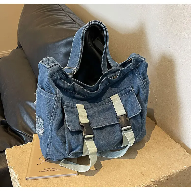 Denim Tote Bag Women Large Capacity Autumn Winter Crossbody — feature 29