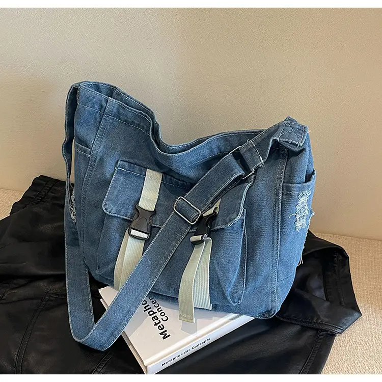 Denim Tote Bag Women Large Capacity Autumn Winter Crossbody — feature 30