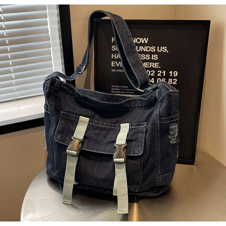 Denim Tote Bag Women Large Capacity Autumn Winter Crossbody — feature 33