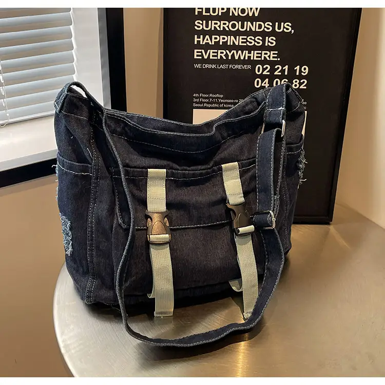 Denim Tote Bag Women Large Capacity Autumn Winter Crossbody — feature 34