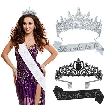 European Crystal Queen Crown for Girls Birthday Party Wedding — feature 15