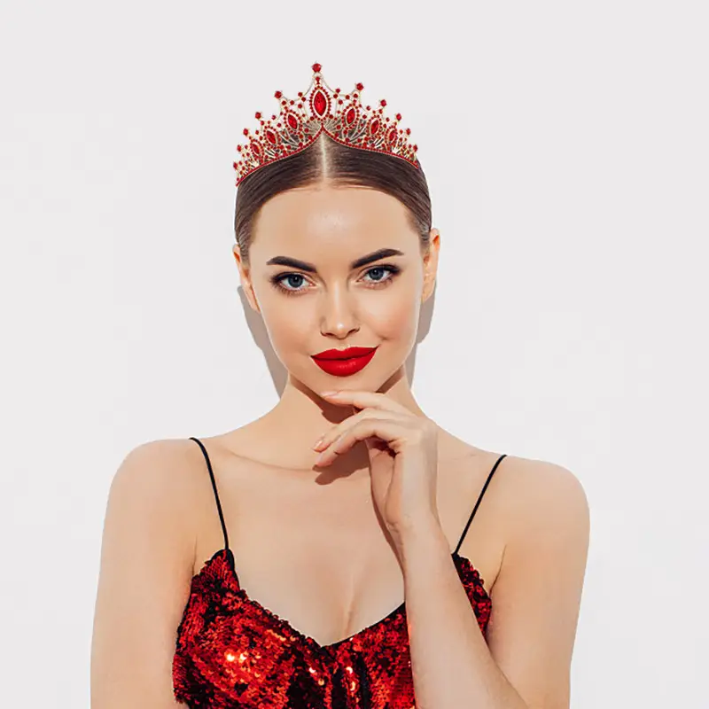 European Crystal Queen Crown for Girls Birthday Party Wedding — feature 18