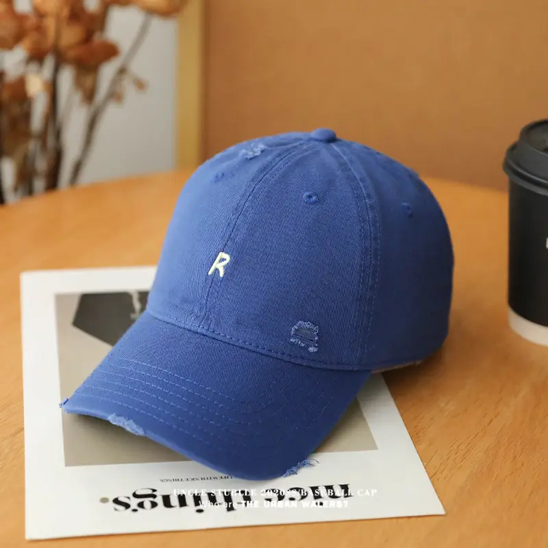 2024 New R Embroidered Baseball Cap Women's Wide Brim Sun Hat — feature 20