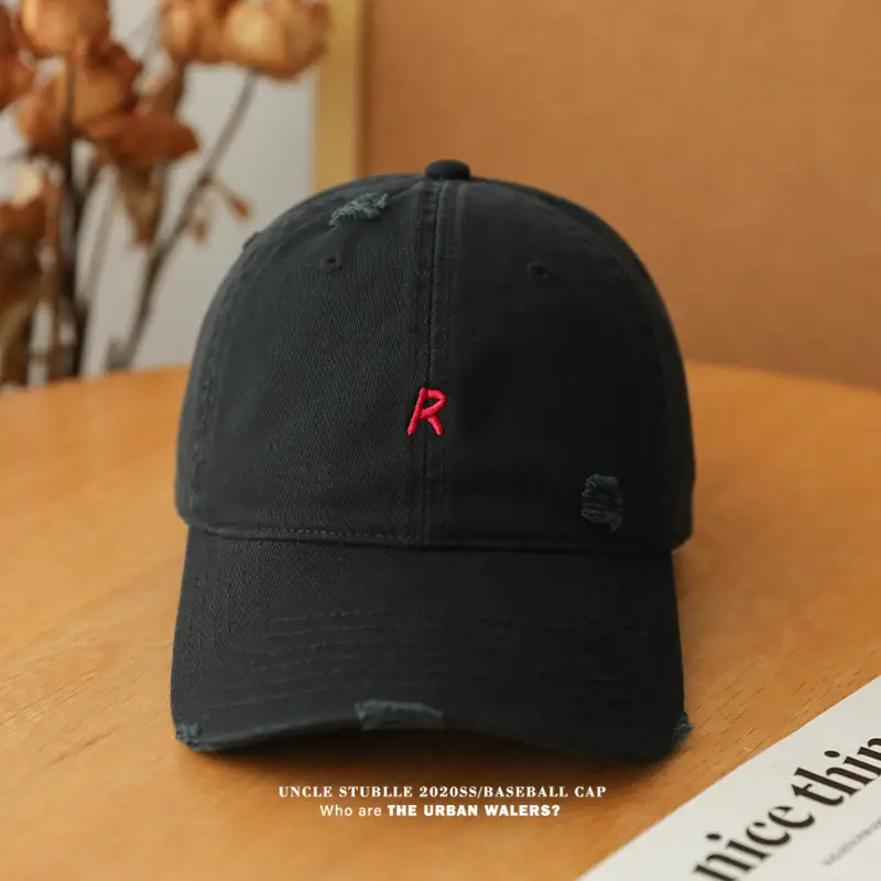 2024 New R Embroidered Baseball Cap Women's Wide Brim Sun Hat — feature 22