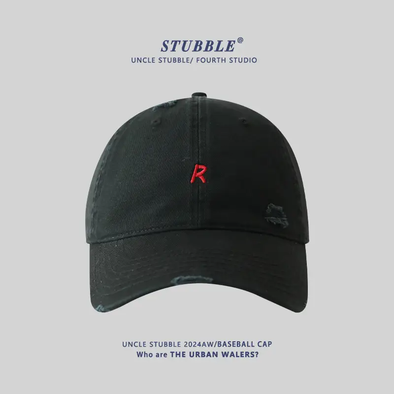 2024 New R Embroidered Baseball Cap Women's Wide Brim Sun Hat - Image 10