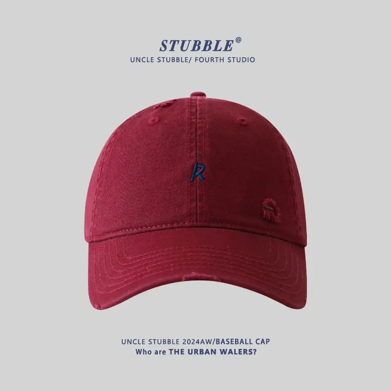 2024 New R Embroidered Baseball Cap Women's Wide Brim Sun Hat - Image 5