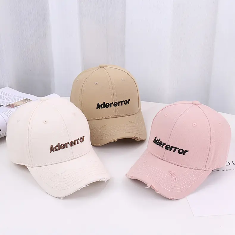 Women's White Letter Baseball Cap with 3D Embroidery — feature 16