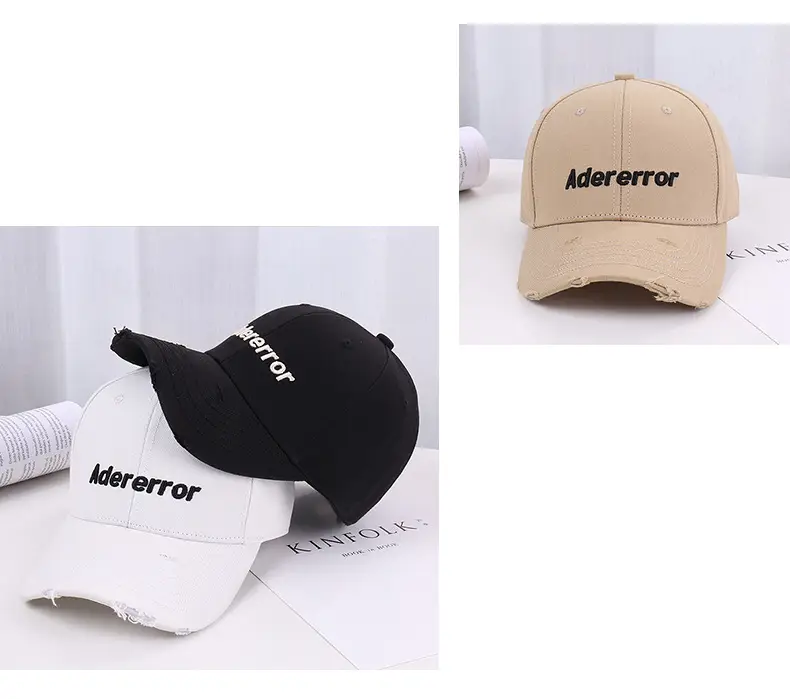 Women's White Letter Baseball Cap with 3D Embroidery — feature 18