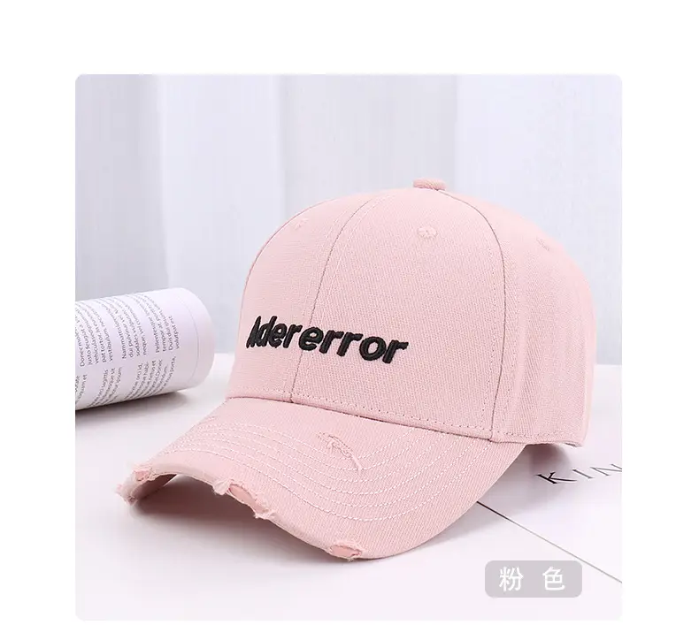 Women's White Letter Baseball Cap with 3D Embroidery — feature 21