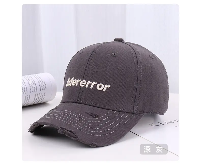 Women's White Letter Baseball Cap with 3D Embroidery — feature 24