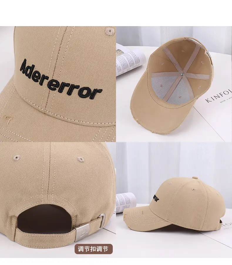 Women's White Letter Baseball Cap with 3D Embroidery — feature 25