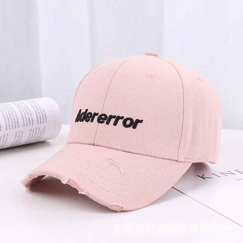 Women's White Letter Baseball Cap with 3D Embroidery - Image 2