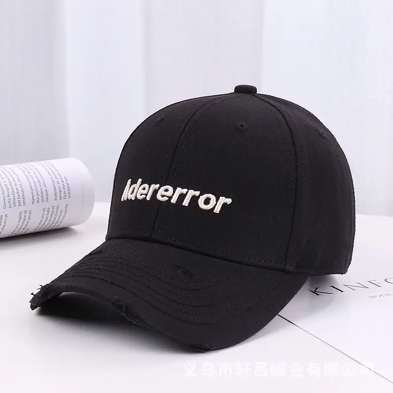 Women's White Letter Baseball Cap with 3D Embroidery - Image 3
