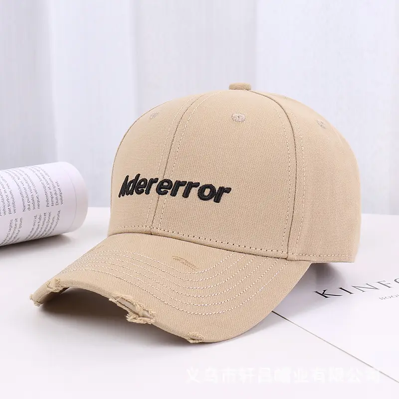 Women's White Letter Baseball Cap with 3D Embroidery - Image 5