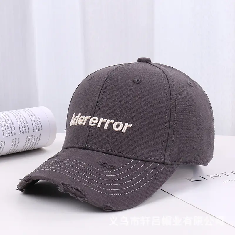 Women's White Letter Baseball Cap with 3D Embroidery - Image 7
