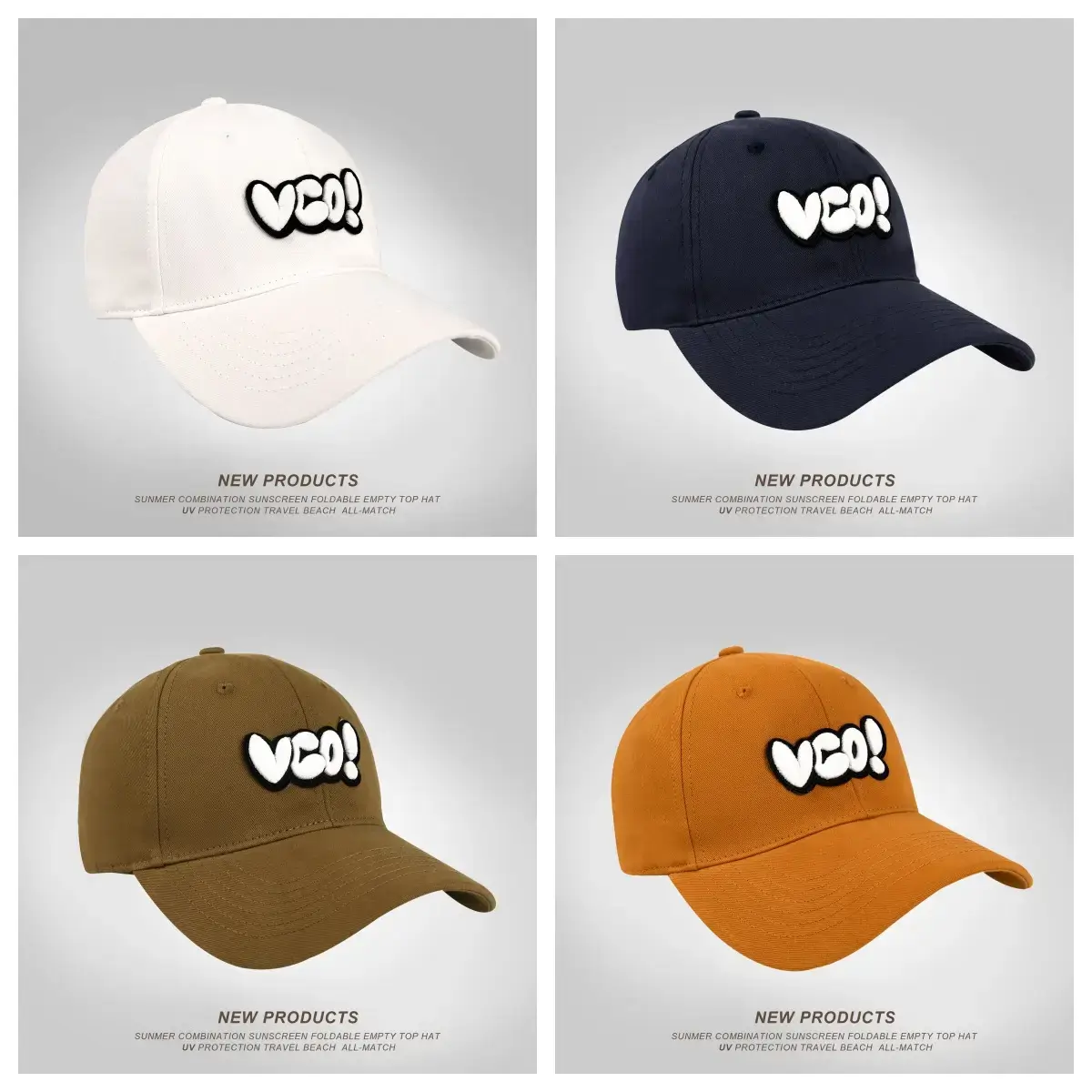 Black VCO Letter Embroidered Baseball Cap for Women — feature 3