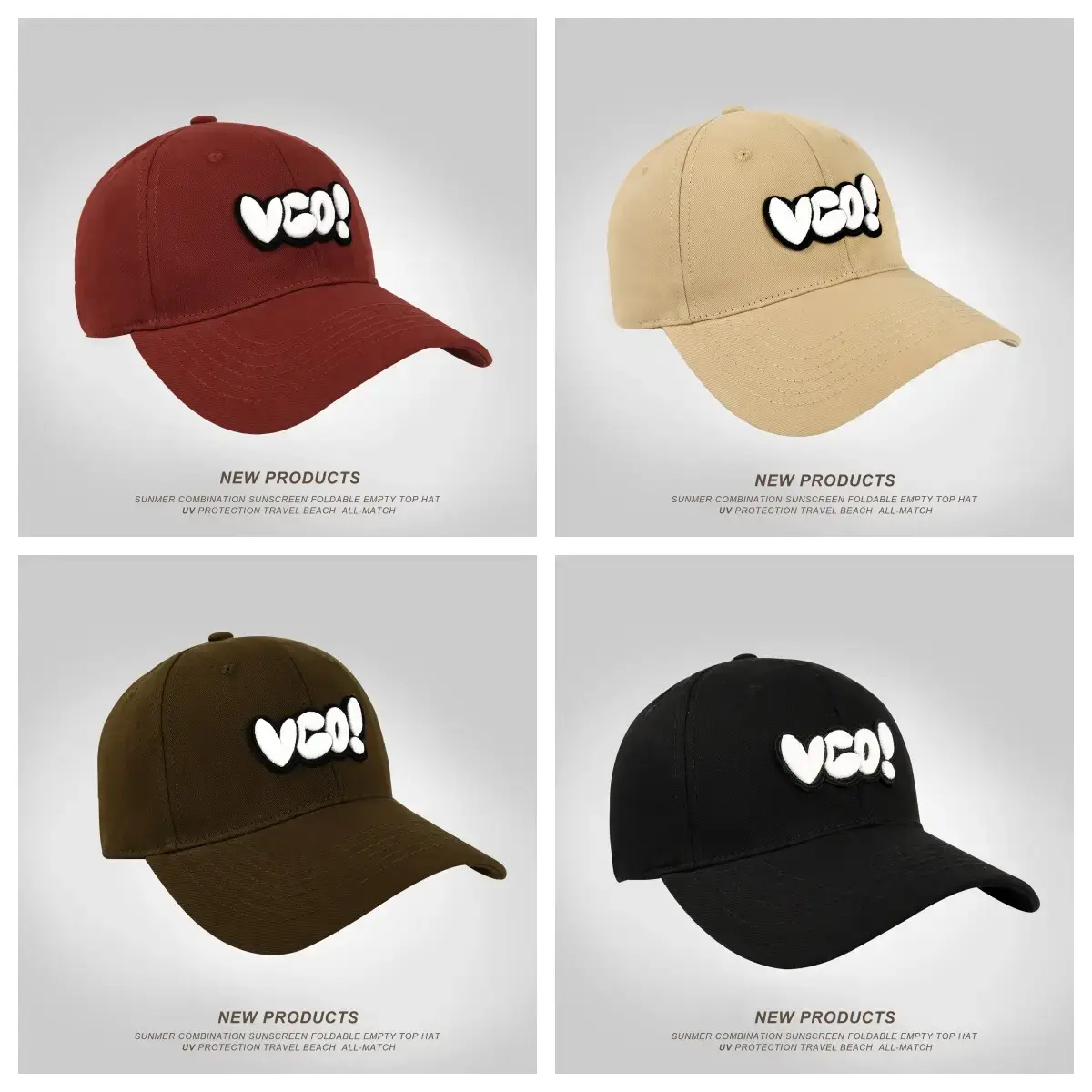 Black VCO Letter Embroidered Baseball Cap for Women — feature 4