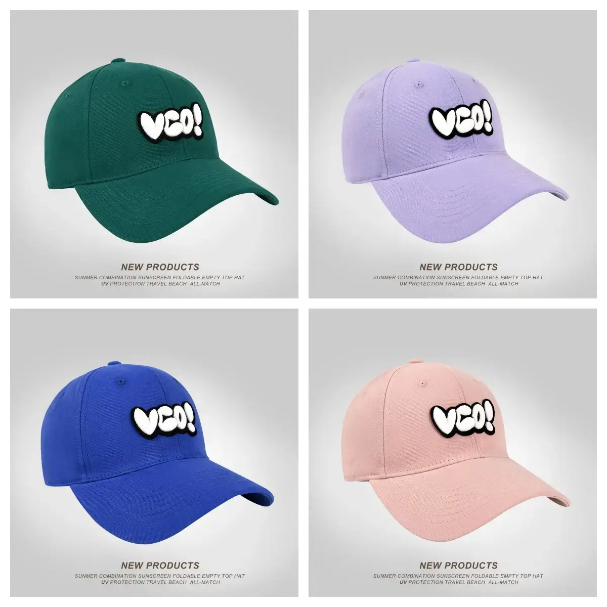 Black VCO Letter Embroidered Baseball Cap for Women — feature 5