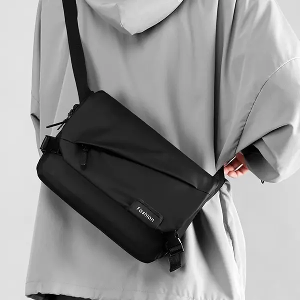 Men's Oxford Cloth Shoulder Bag Black Blue Fashion Business Travel - Image 8
