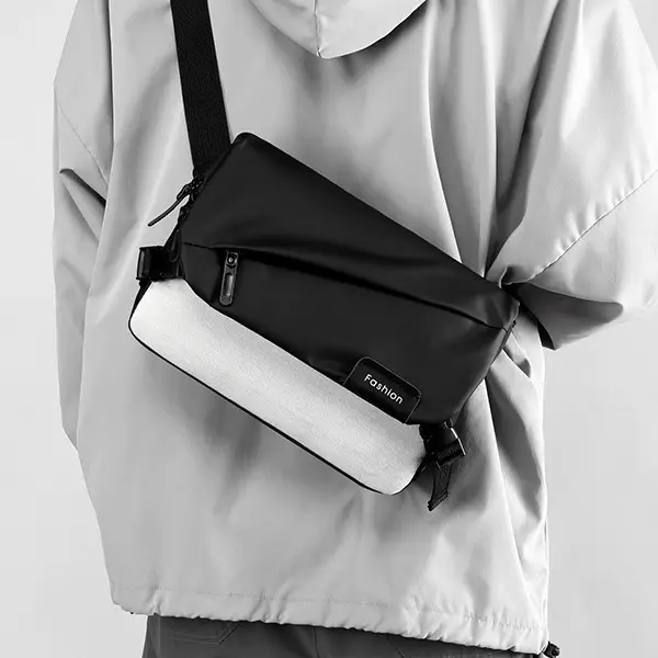 Men's Oxford Cloth Shoulder Bag Black Blue Fashion Business Travel - Image 9