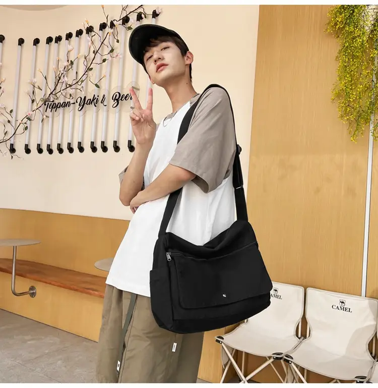 Olive Green Washed Canvas Shoulder Bag Women 2024 — feature 20
