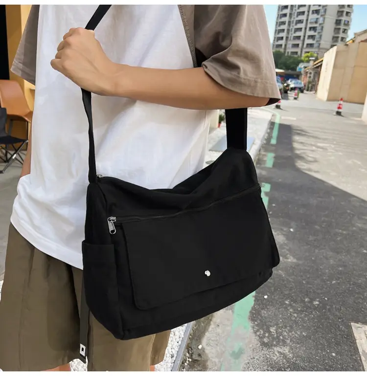 Olive Green Washed Canvas Shoulder Bag Women 2024 — feature 21