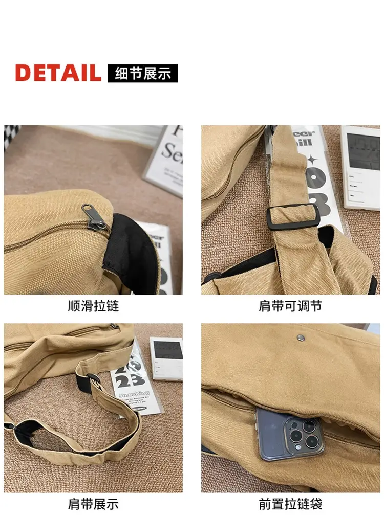 Olive Green Washed Canvas Shoulder Bag Women 2024 — feature 35
