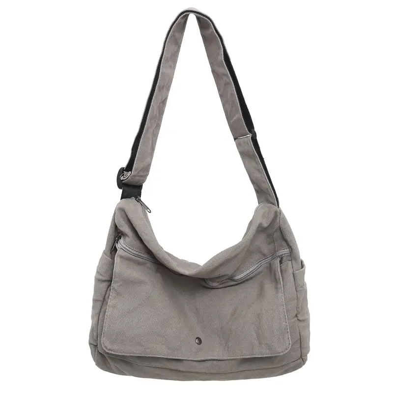 Olive Green Washed Canvas Shoulder Bag Women 2024 — feature 38