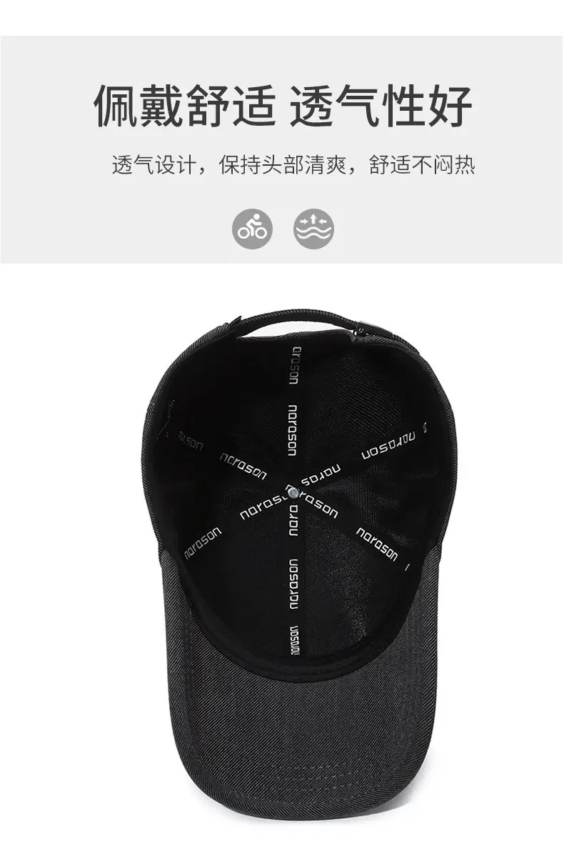 Beige Men's Peak Cap Sun Protection Outdoor — feature 5
