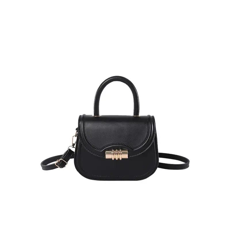 Brown Leather Shoulder Bag with Metal Clasp - Image 12
