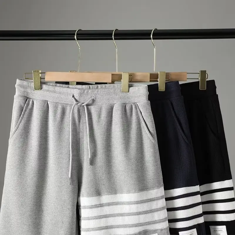 Casual Sports Pants Grey Striped for Youth Men - Image 5