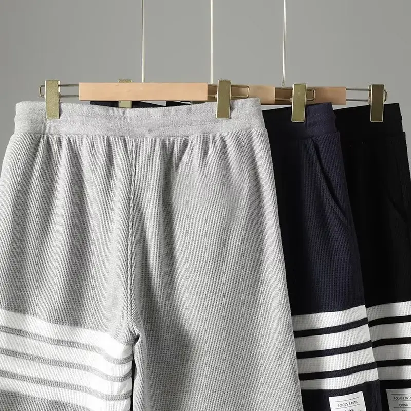Casual Sports Pants Grey Striped for Youth Men - Image 7