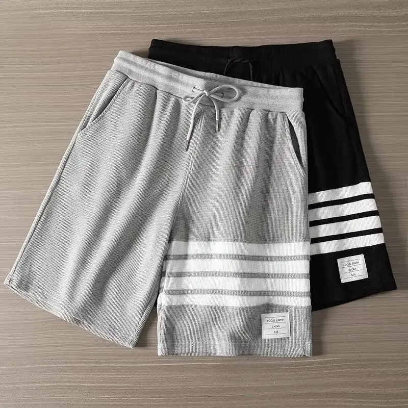 Casual Sports Pants Grey Striped for Youth Men — feature 2