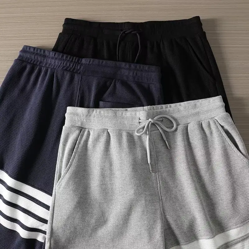 Casual Sports Pants Grey Striped for Youth Men — feature 3