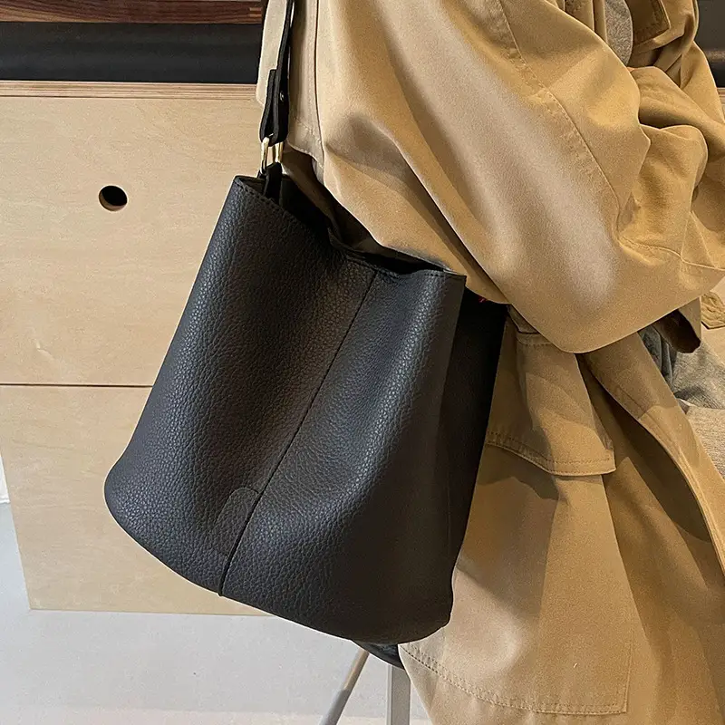 Black Underarm Bucket Bag for Women 2026 - Image 6