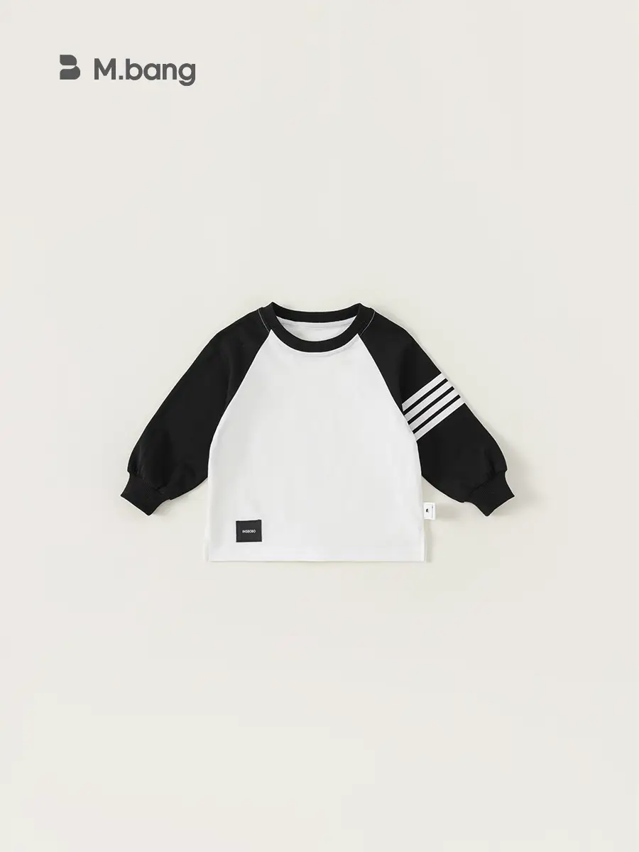Kids Raglan Sleeve T-Shirt Boys Grey Blue Mibang - Image 12