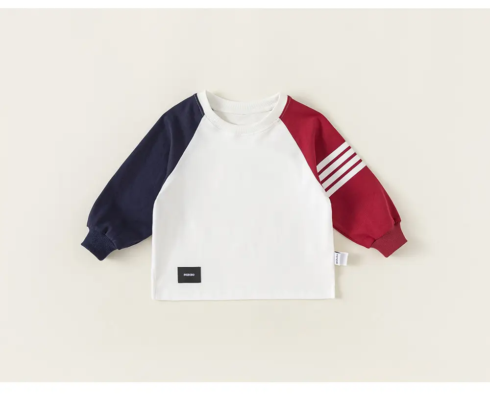Kids Raglan Sleeve T-Shirt Boys Grey Blue Mibang — feature 22