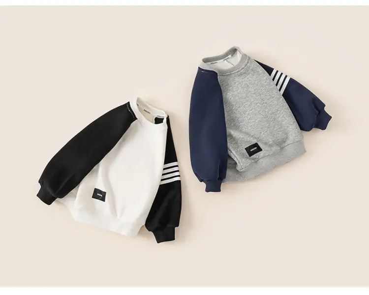 Kids Raglan Sleeve T-Shirt Boys Grey Blue Mibang — feature 30