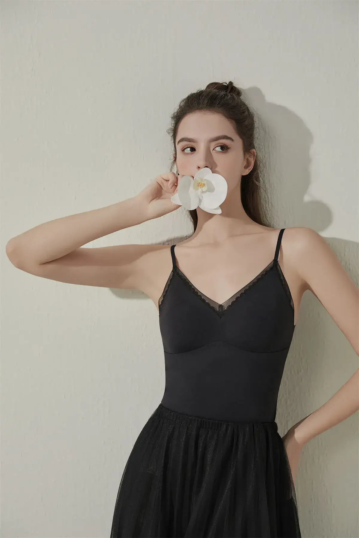 French Lace Back Two-In-One Vest with Chest Pad — feature 19