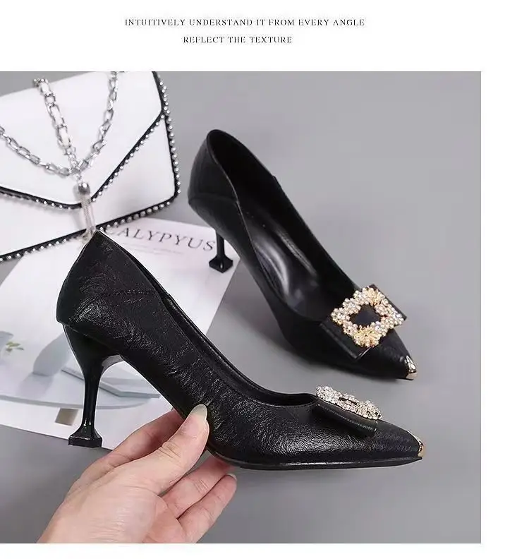 Women's Elegant Pointed Stiletto Heels in Soft Leather — feature 10